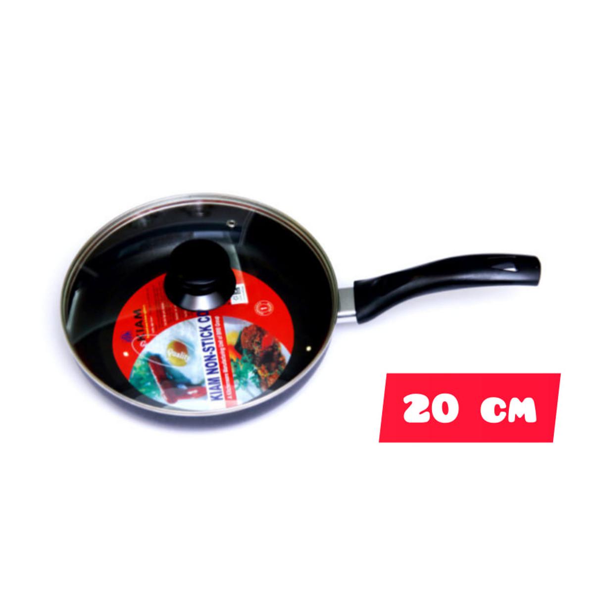 Kiam Non Stick Fry Pan with Glass Lid 20 cm