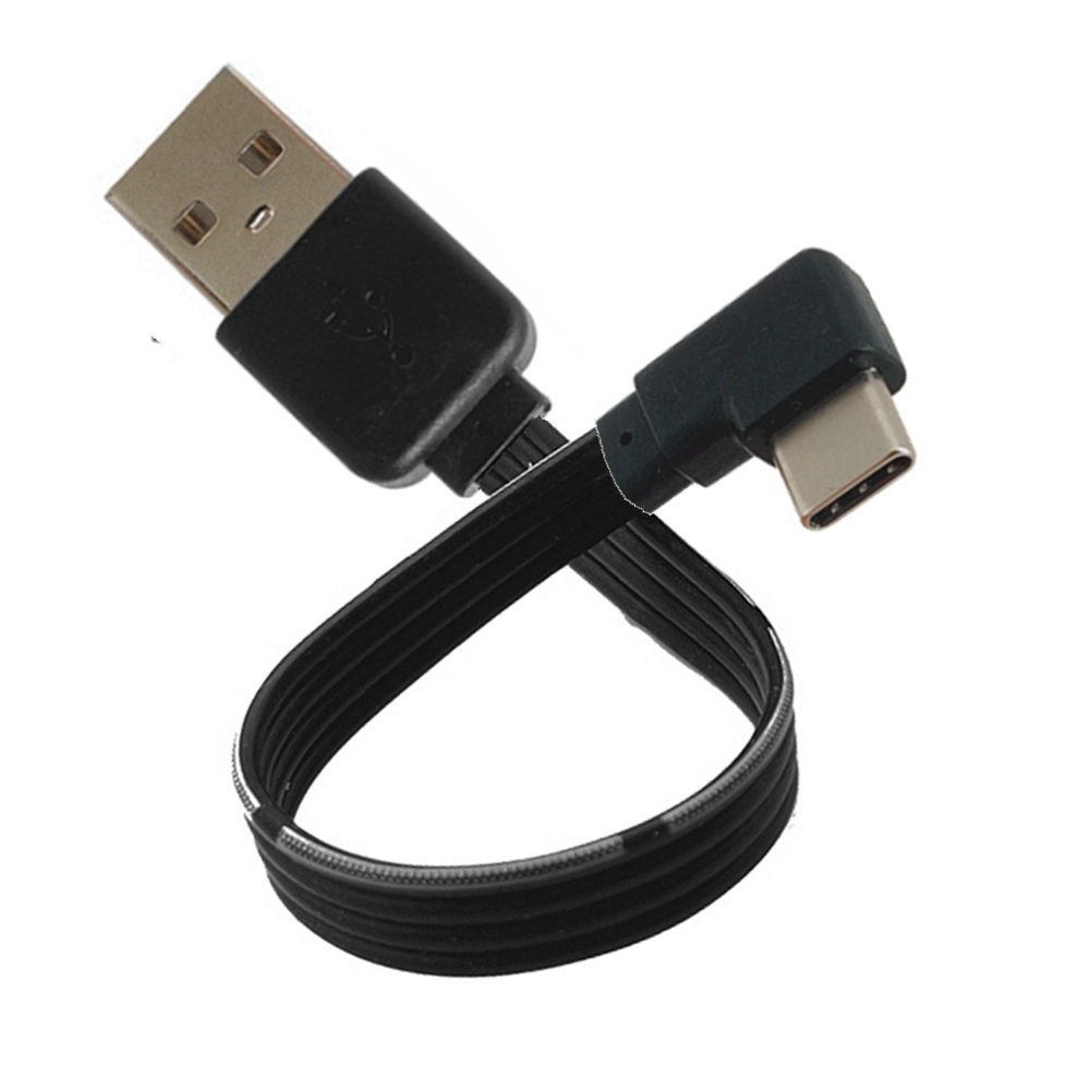 USB-C Type C Male Left Right UP Down Angled 90 Degree to USB 2.0 Male Data Cable USB Type-c Flat Cable 0.1m/0.2m/0.5m/1m. 
