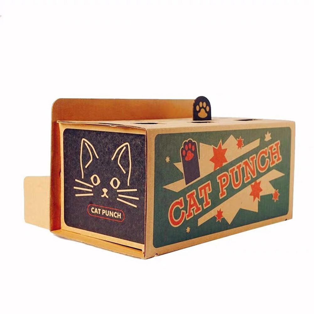 Cat Punch Scratch Interactive Mole Mice Game Toy DIY Mouse Pop Up Puzzle For Cats Treat Exercise Training Cat Toy Supplies. 