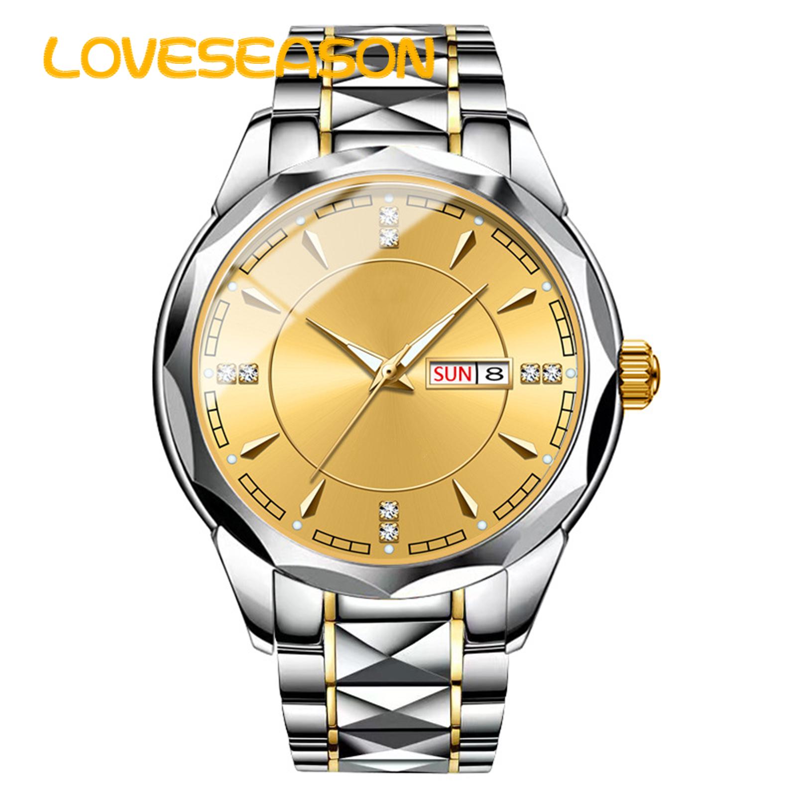 Quartz Watch Quartz Watch Round Dial Stainless Steel Strap Time Date Display Stylish Men's Wrist Watch for Business Precise Quartz Movement Watch. 