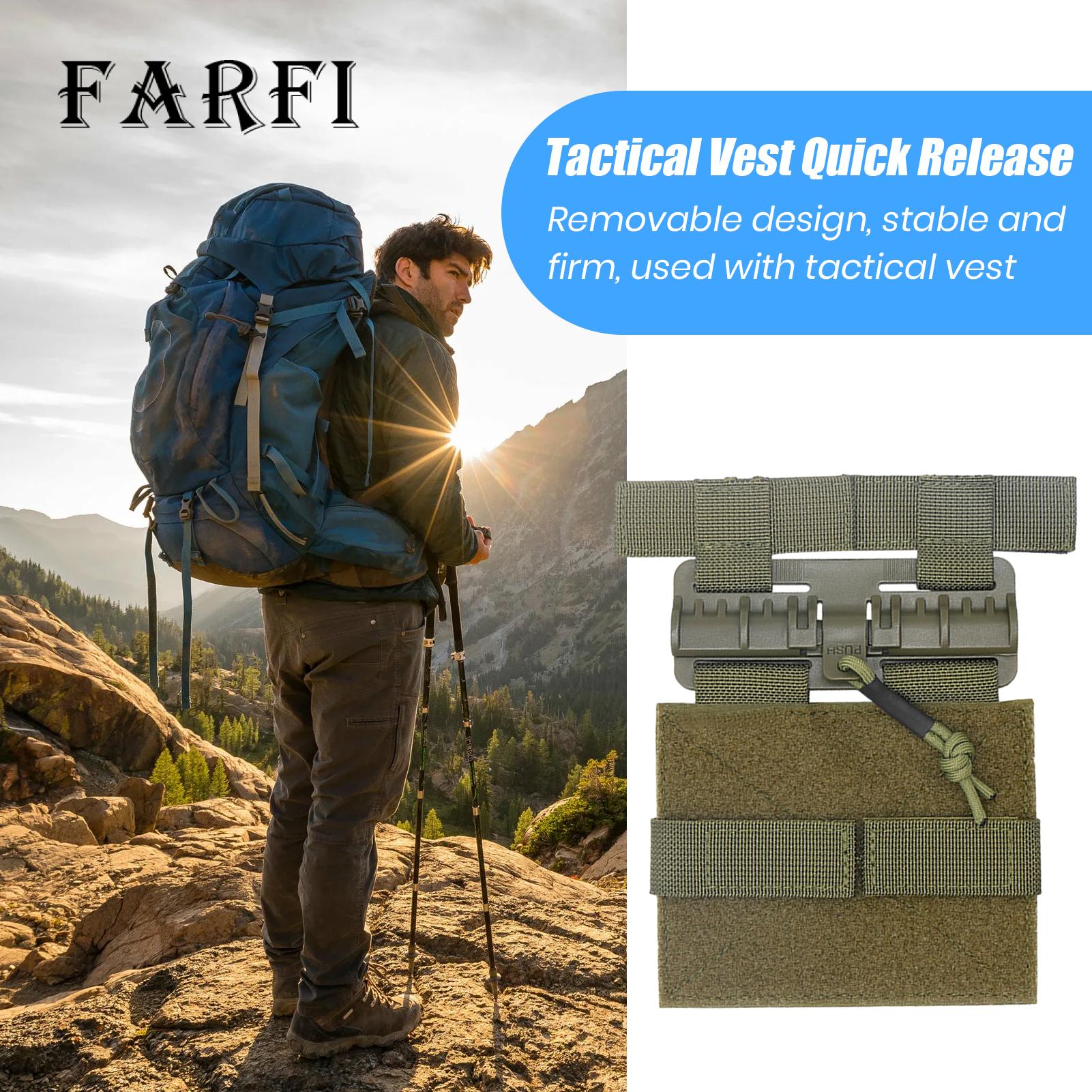 Tactical Gear Outdoor Tactical Vest with Quick Release Durable Versatile Camping Gear. 