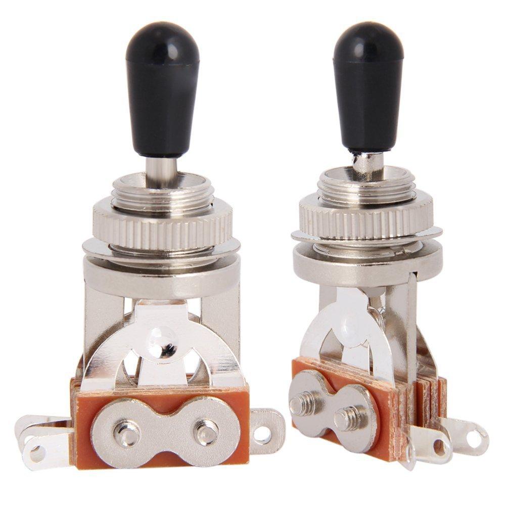Electric Guitar Toggle Switch 3 Way In Black (Rhythm Treble) Pickup Selector. 
