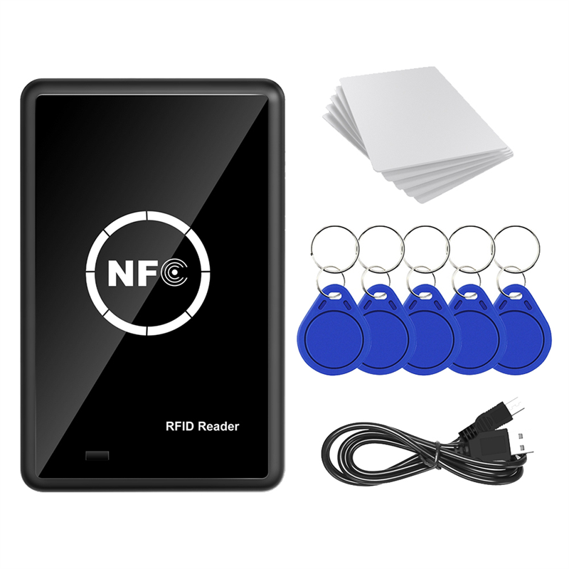 RFID NFC Copier Duplicator 13.56KHz Key Fob NFC Smart Card Reader Writer 13.56MHz Encrypted Programmer USB UID T5577 Accessories