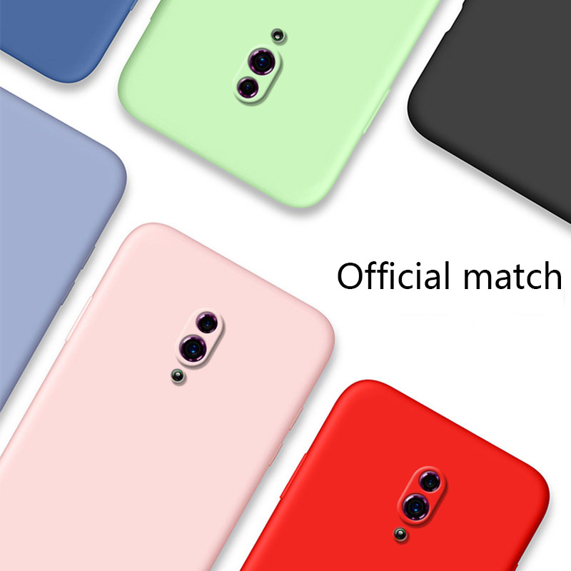 Sroof For OPPO Reno Liquid Silicone Macaron Candy Color TPU Shockproof Soft Phone Case Shell Protector Back Cover. 