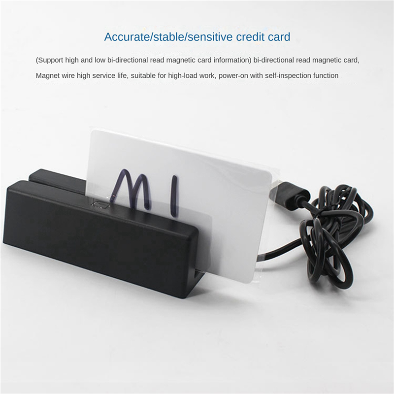 BRADOO 10X MSR90 USB Magnetic Strip Card Reading Machine Card Reader Stripe 3 Tracks Mini Swiper for USB PC. 