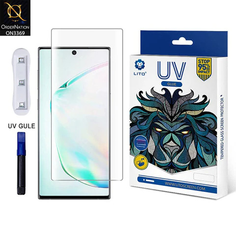 Tecno Camon 40 Pro (A+ GRADE) Premium UV Tempered Glass Screen Protector Curved with Liquid Glue and UV Light -Transparent Clear. 