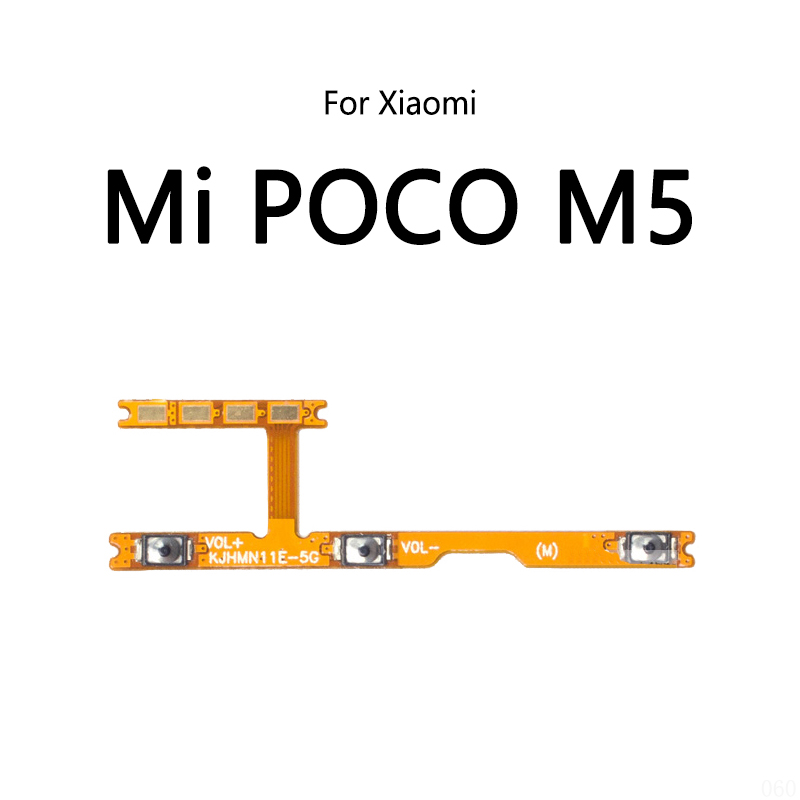 Power Button Switch Volume Mute Button On / Off Flex Cable For Xiaomi Mi POCO C3 C40 M4 Pro 5G 4G M5 M5S Pocophone. 