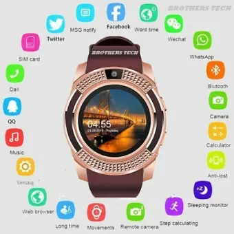 smart watch v8 gold