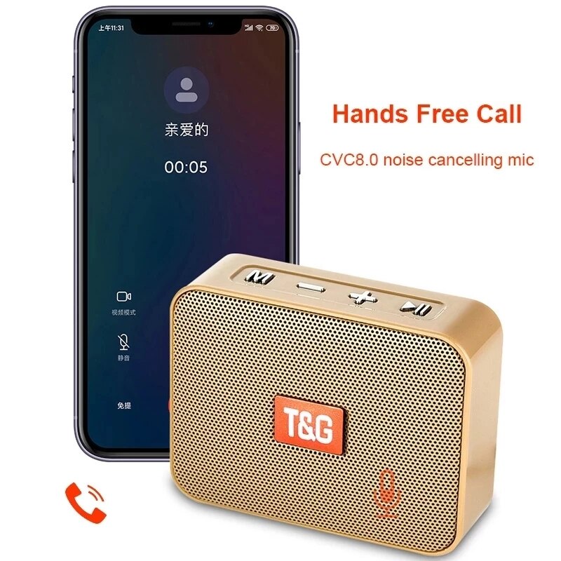 Mini Portable TG166 Bluetooth Speaker Wireless Music Subwoofer USB Speakers 3D Stereo Surround Portable Speaker Column Bass Box. 