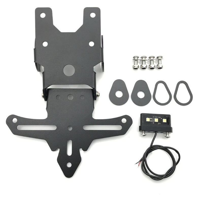 2X Motorcycle License Plate Holder Bracket Eliminator with LED Light for XSR155 XSR 155 2019 2020 2021. 