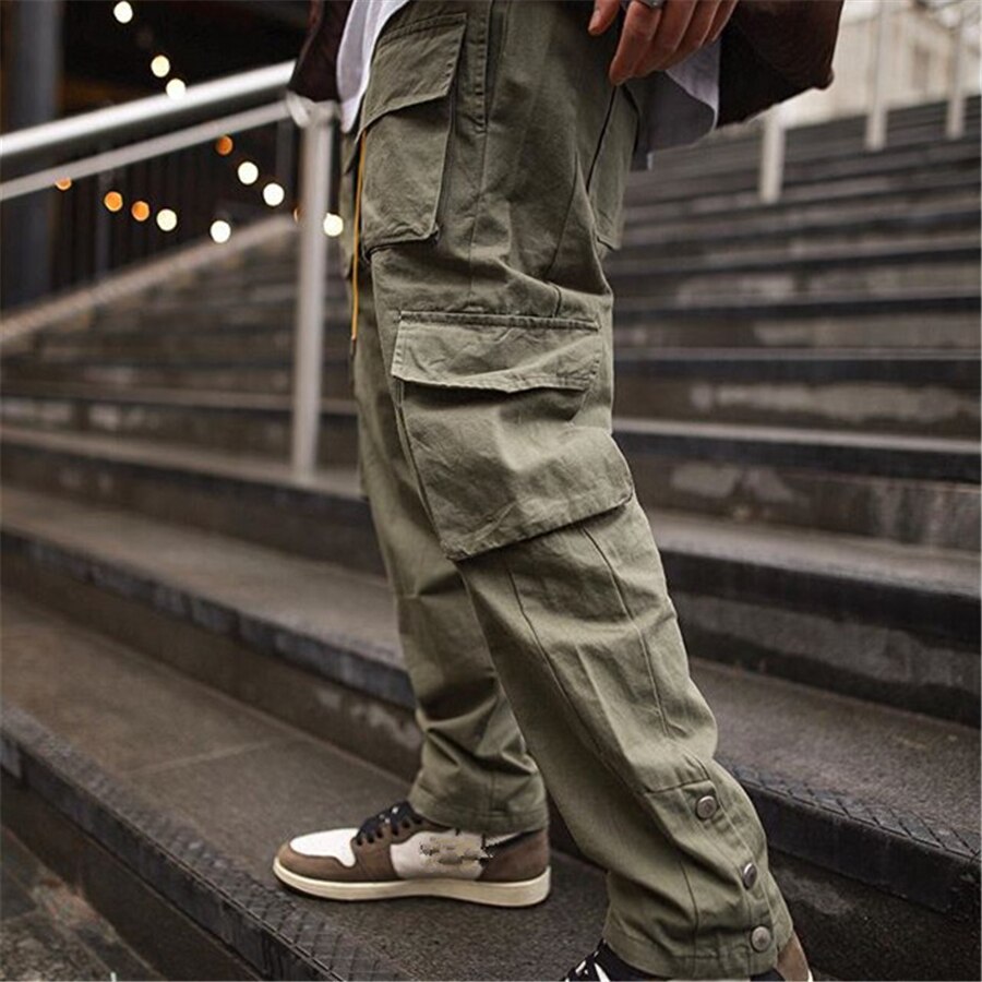 Men's Side Pockets Cargo Harem Pants 