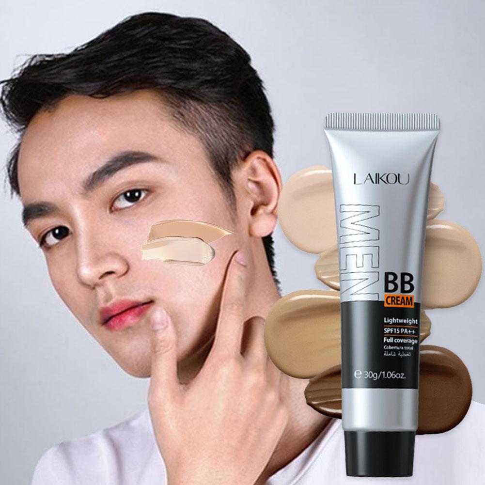 Men BB Cream Sunscreen Waterproof Foundation for Face Concealer Brightening Skin tone Korean Make Up Men's Cosmetics SPF15 H8S4. 