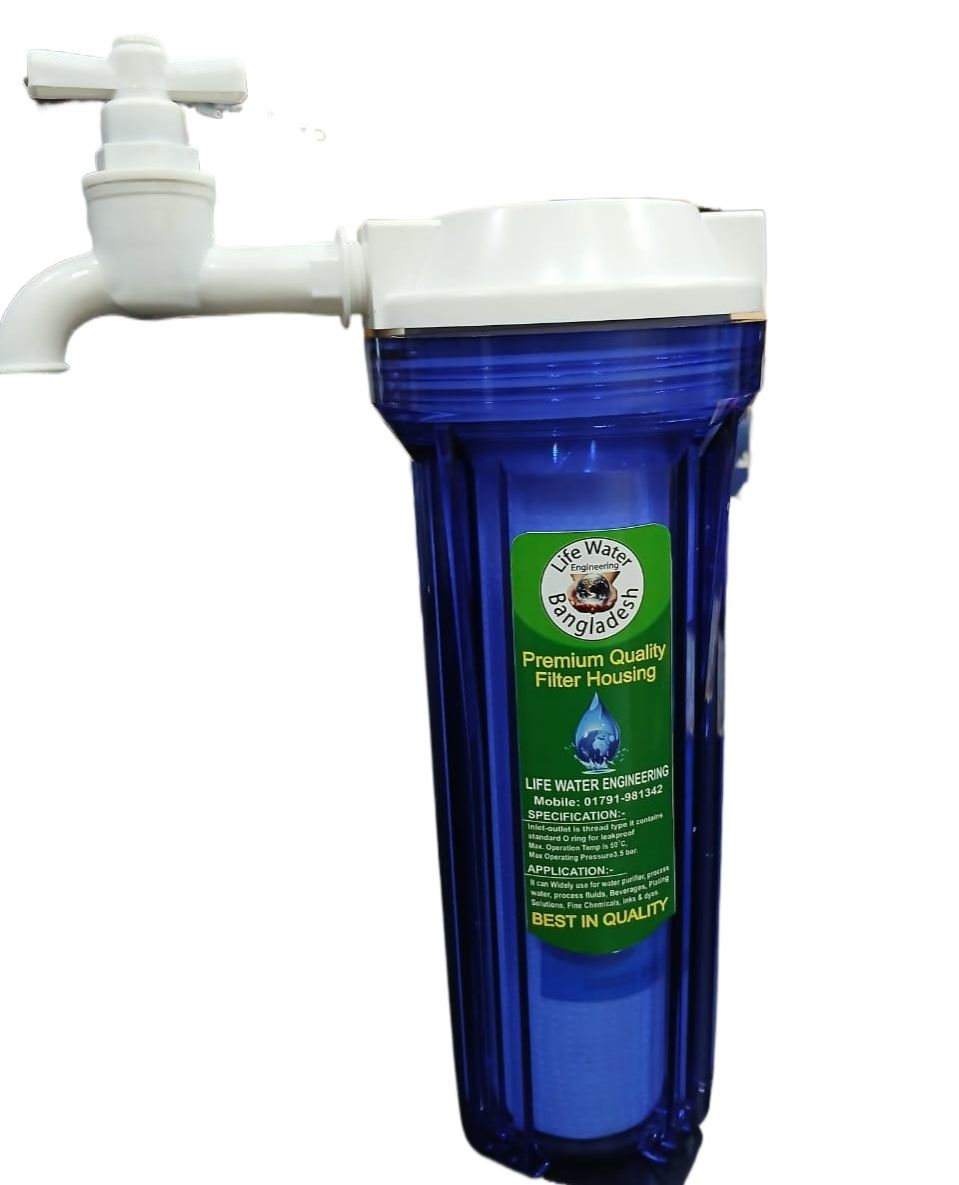 10 inch Clear filter Housing with pp filter for single iron removal house application. 