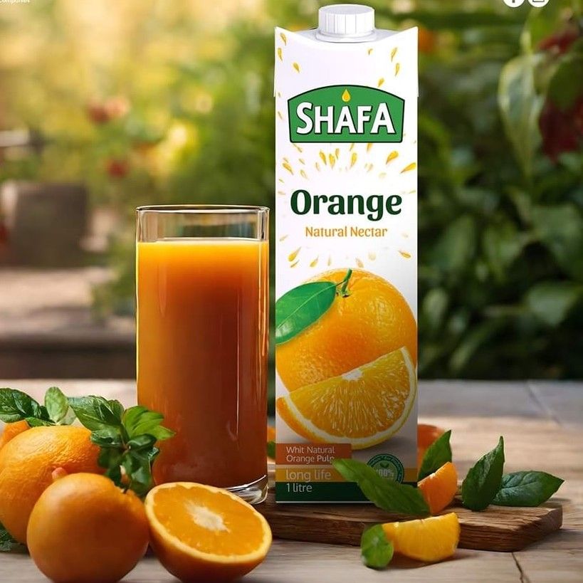 Shafa Natural Apple/Orange/Peach Nectar Juice 1L-pamir cola. 