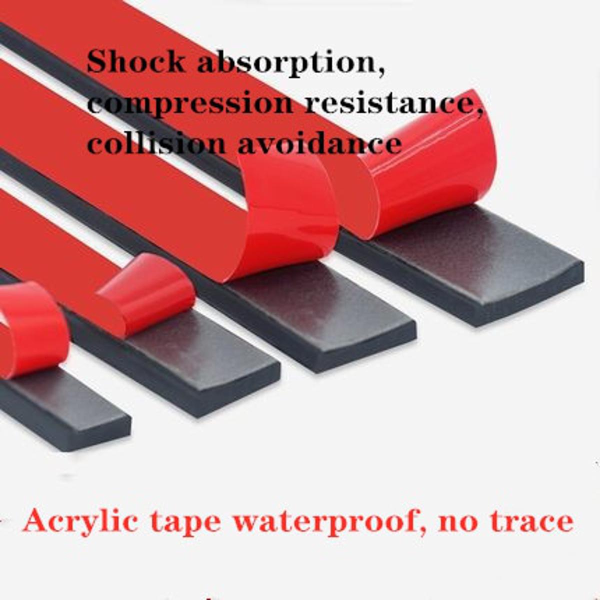 【VisioN Shop】Self-adhesive strips for rubber beading, rectangular box, mechanical shock-absorbing seal, flat distribution adhesive tape