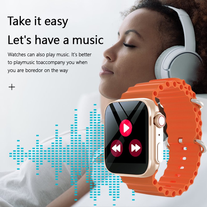 U8 Ultra Smart Watch Men Women 1.44" Bluetooth Call Smartwatch Sleeping Heart Rate Monitoring Custom Dial Sport Modes. 