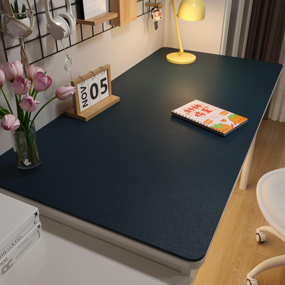 Solid color Desk mat Comfortable Learning Oil proof Leather mat Environmental protection Students Coffee table mat for Office desk accessory Study room essential Home décor item College student necessity Game table protector. 