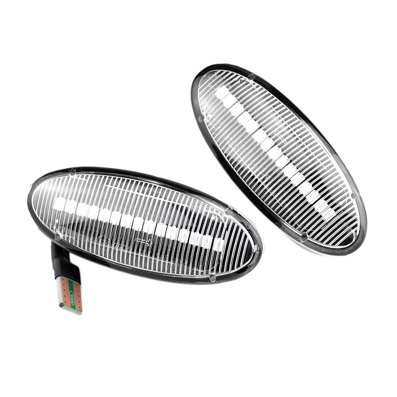 Car LED Dynamic Side Marker Signal Light Turn Lamp for Nissan White. 
