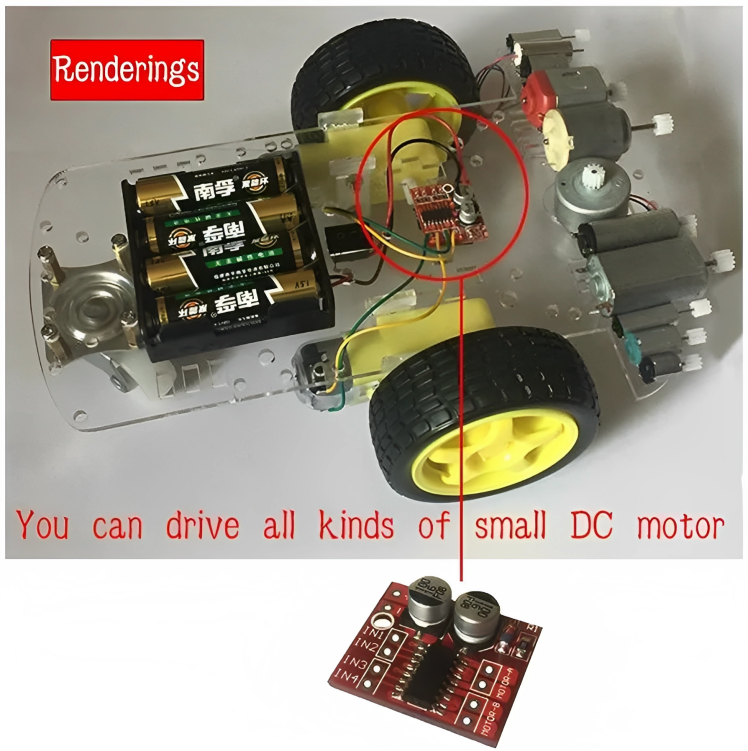 L298N 1.5A 2 Way DC Motor Driver Module Speed Dual H-Bridge Replace Stepper. 