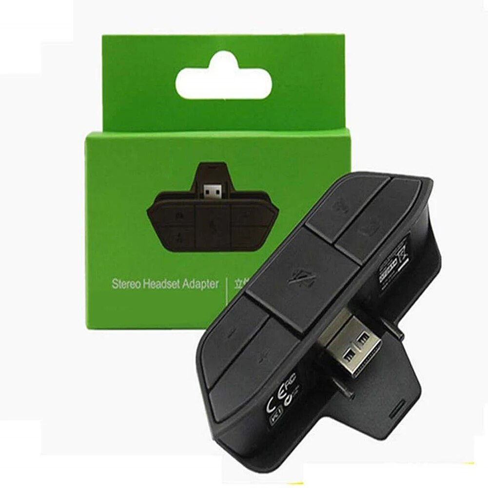 Stereo Headset Adapter for Xbox One /Xbox 360 Controller Headset Adapter Stereo Headphone Audio Mic Converter with 3.5mm Jack. 