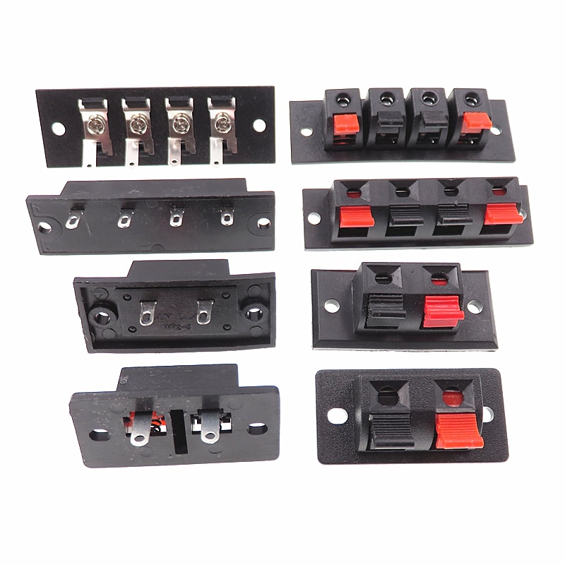 2pcs black Connector Terminal Audio Speaker Terminals Plug Socket Clip Audio Speaker Terminals Breadboard Clips. 
