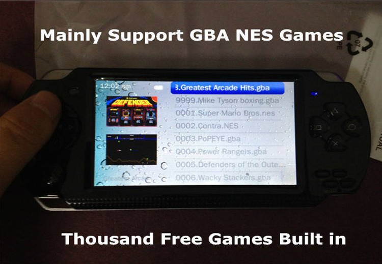 Built-in 5000 games, 8GB 4.3 Inch PMP Handheld Game Player MP3 MP4 MP5 -Option -White-Option -White. 