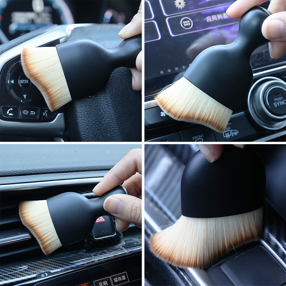 1Pc Arc Car Interior Cleaning Soft Brush Dashboard Air Outlet Gap Dust Removal Detailing Brush for Auto Maintenance Cleaning Tool. 