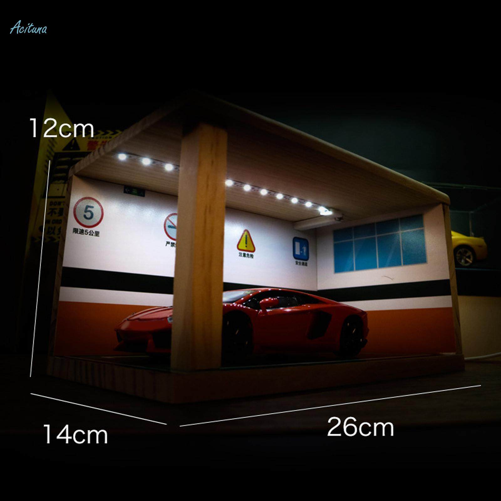 1/24 Parking Lot Scene Display Case Collectibles Layout Diecast Car Garage. 