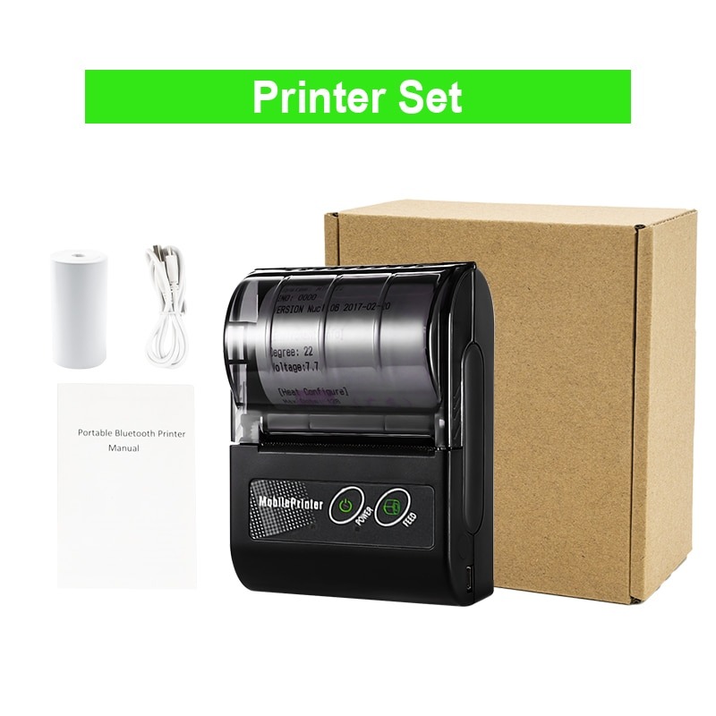 Portable POS Printer | 58mm | 2-inch | Thermal Receipt Printer | ESC/POS Support Pocket Printer for Retail Stores, Grocery Stores, Clothing Stores, Supermarkets, Cafés, Restaurants. 