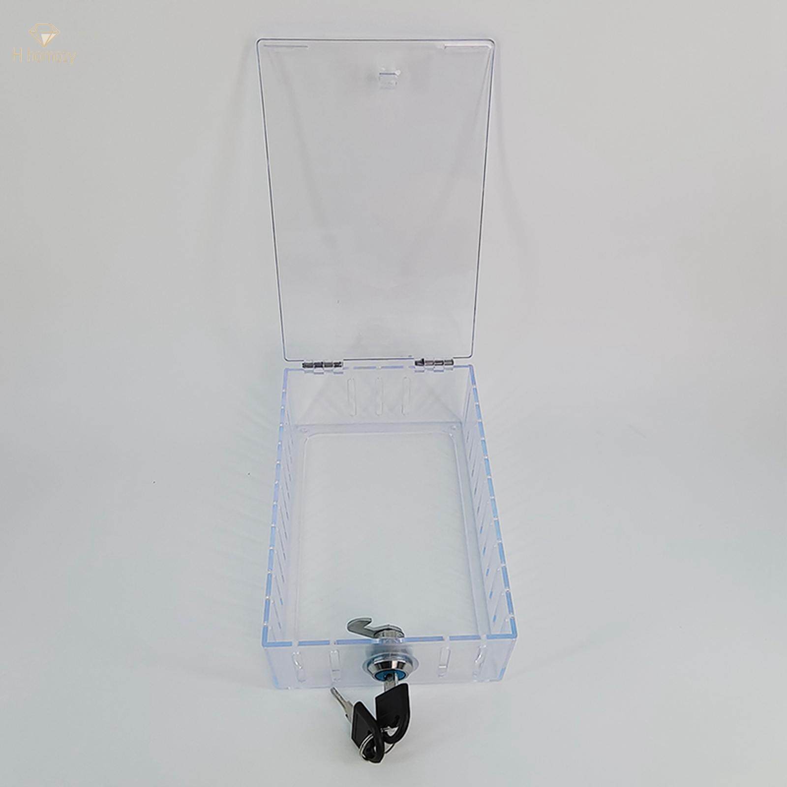 A/C Thermostat Lock Box with Key Clear Thermostat Cover with Lock for Office. 