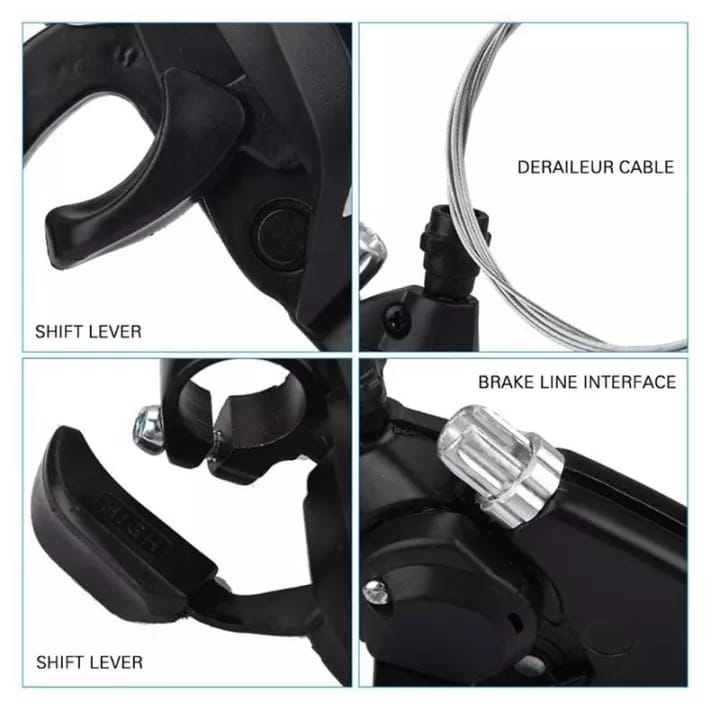 Shimano Bicycle Shifter/Brake Lever 3 x 7 Speed (Left & Right ) 2 pcs. 