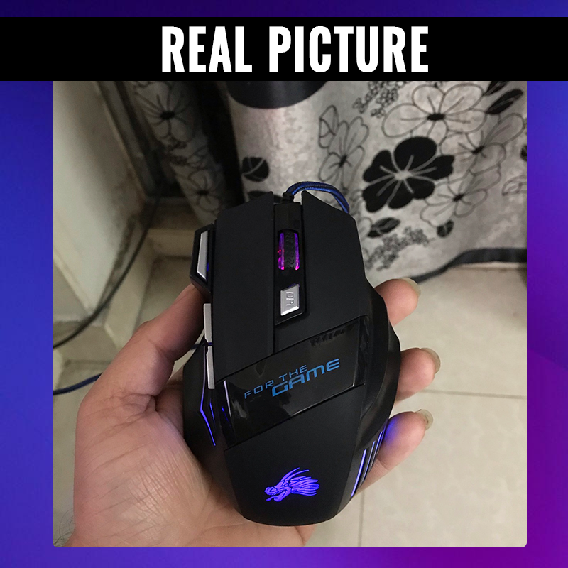 RGB Mouse Gaming Design X1 Wired RGB Gaming Mouse 7 Buttons With DPI Button And Braided Cable Computer Mice Gaming PC Laptop Desktop - 2025 Gamers Choice. 