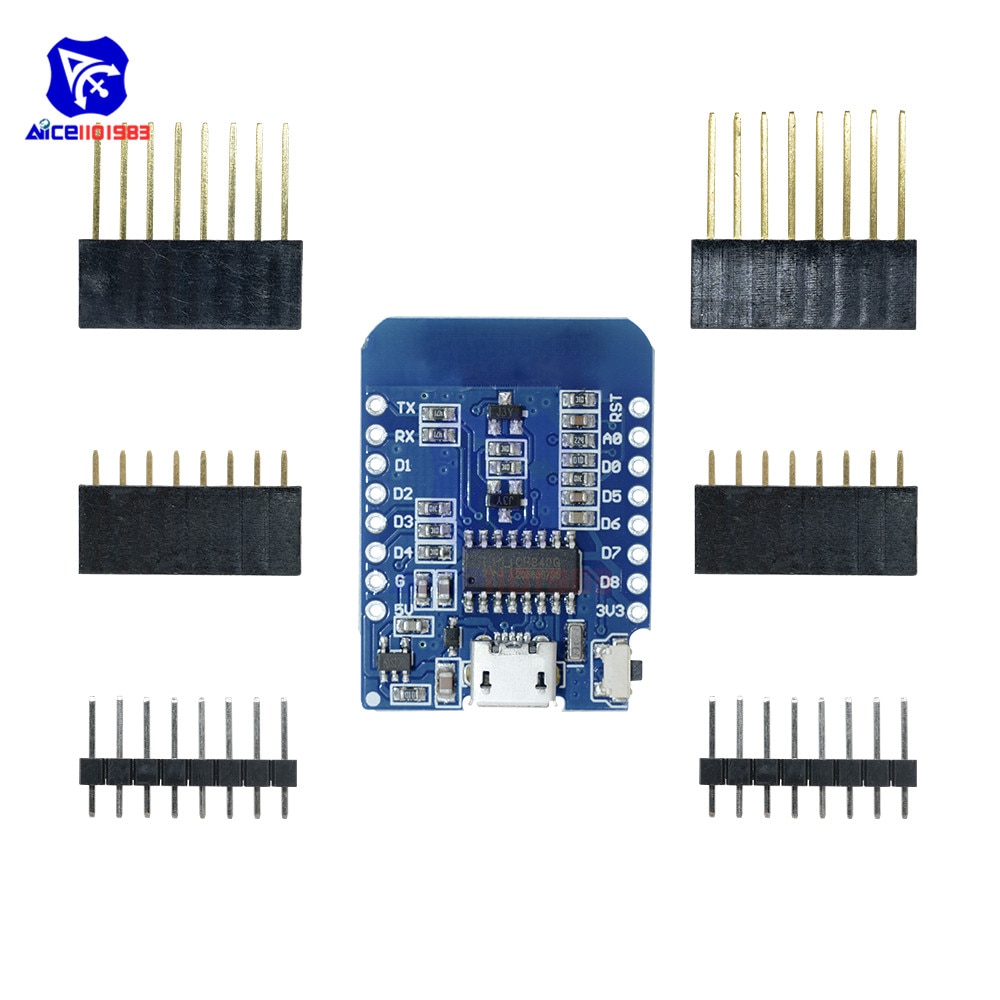 【happy one】ESP8266 ESP-12 ESP-12F CH340G CH340 Micro USB Arduino WeMos D1 Mini WIFI Development Board D1 Mini NodeMCU IOT 3.3V. 