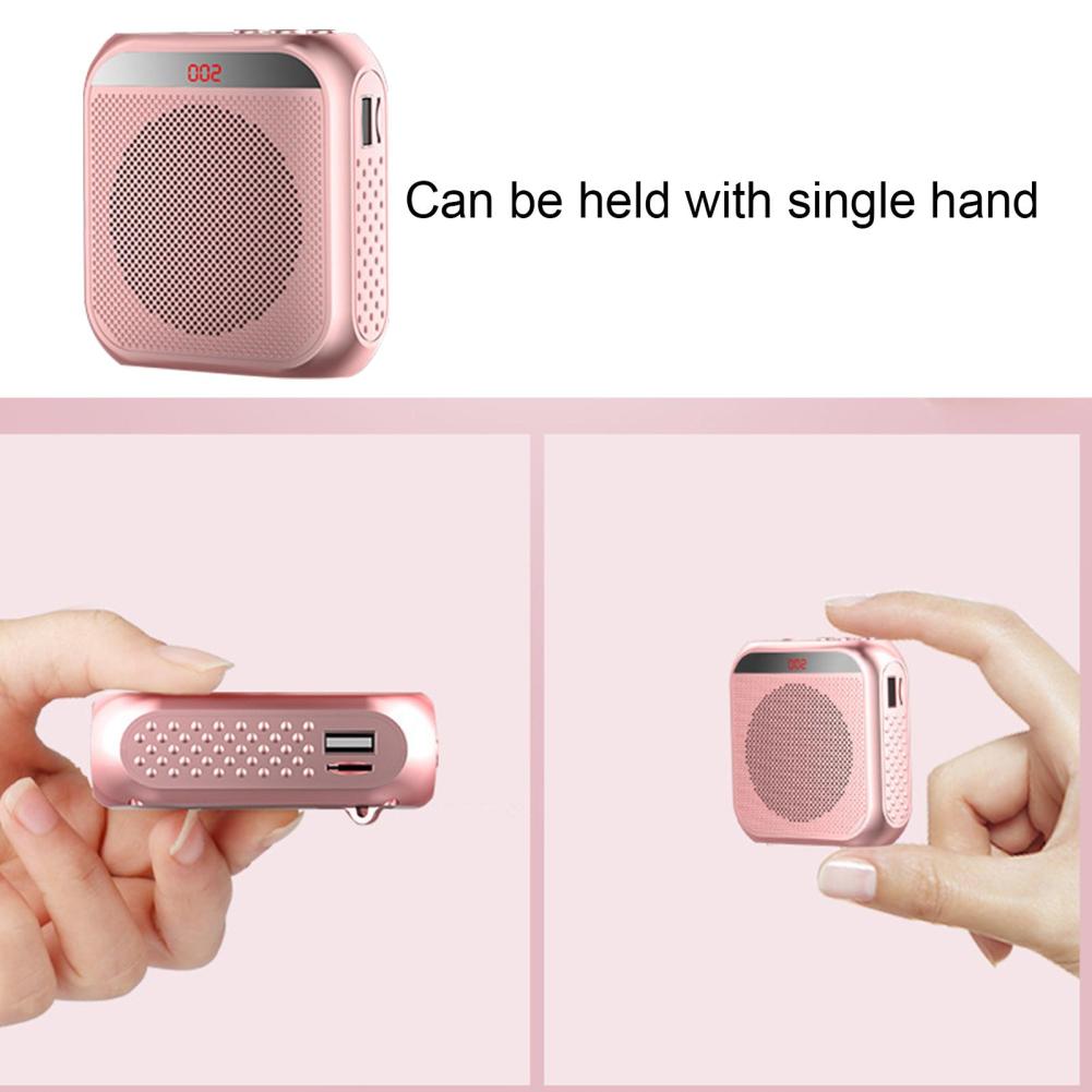 Voice Amplifier With Wired Microphone Headset Portable Rechargeable 2200mA Amplifier Teacher Training Meeting Headset Recorder. 