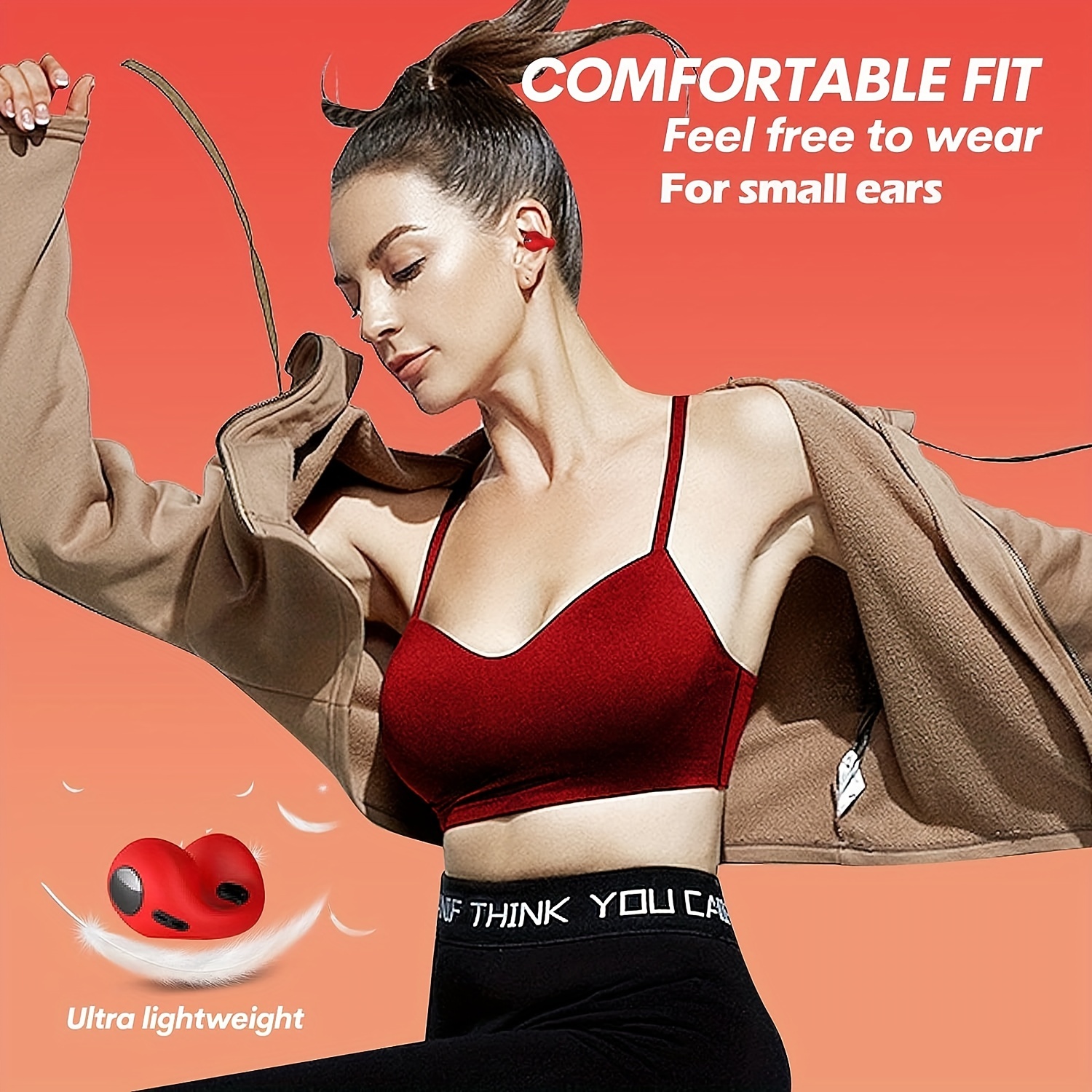 Wireless Open Ear Headphones, Clip On Earbuds For Android/iPhone, Air Conduction Earbuds With Charging Case. 