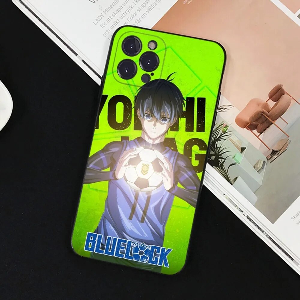 Blue Lock Phone Case for iPhone 15 8 7 6 6S Plus X SE 2020 XR XS 14 11 12 13 Mini Pro Max Mobile Case. 