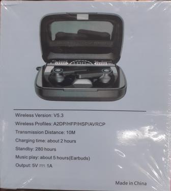 Wireless V5.3 Bluetooth Headphone Earphone Earbuds M19 with Powerful 2000mAh Charging case. 