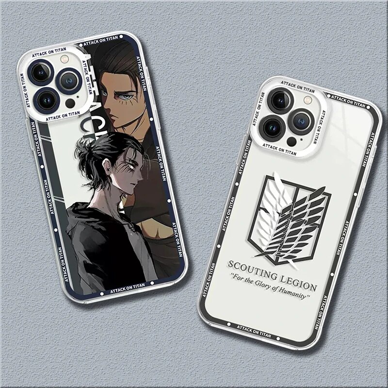 Anime Attack On Titan Clear Phone Case For Samsung Galaxy A14 A34 A54 A13 A23 A33 A53 A73 A32 A52 A72 Soft Shockproof Back Cover