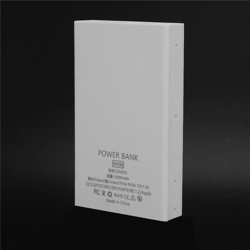 2 Pcs 5 x 18650 Mobile Power Box Detachable 18650 Battery Holder Charging Box Charging QC 3.0 PD DIY Shell-3. 