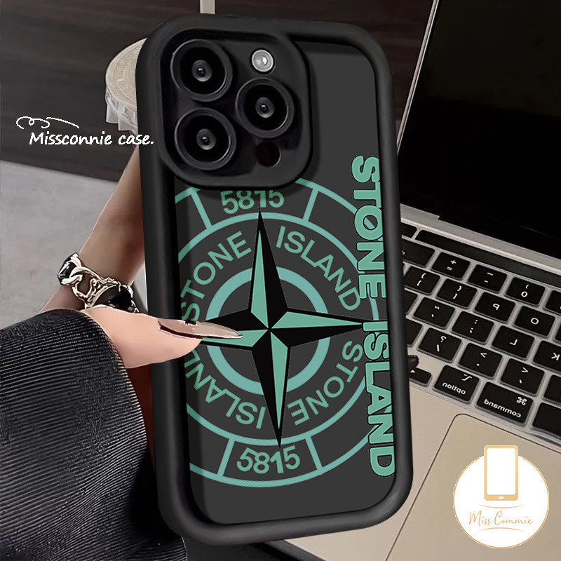 Trendy Brand Stone Island Case For Realme C67 C35 C53 C51 C25 C12 C25Y Note 50 C65 6i 7i 5i 5s 9i 8i 11 C21Y C55 C21 C15 C11 C33 C30 C20A C17 C20 C31 Cool Graffiti Logo Cover. 