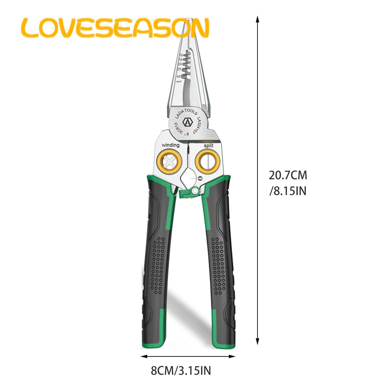 Cable Insulation Remover Compt Multi-function Wire Stripping Pliers with Non-slip Handle Professional Electrical Tool for Easy Stripping rle Durable Professional Wire Stripping Tool. 
