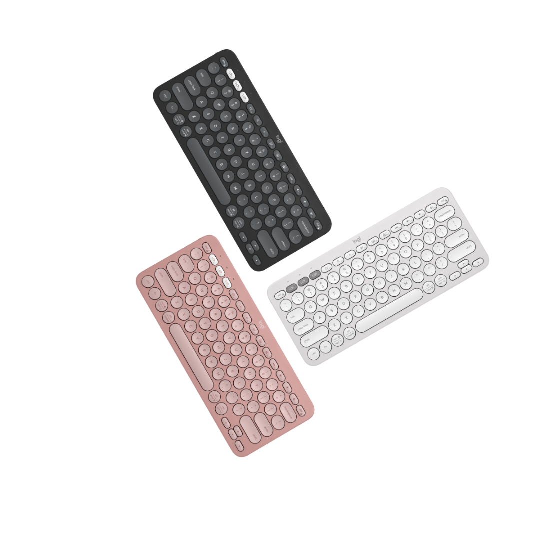 Logitech Pebble Keys 2 K380s, Multi-Device Bluetooth Wireless Keyboard with Customisable Shortcuts, Slim and Portable, Easy-Switch for Windows, macOS, iPadOS, Android, Chrome OS. 