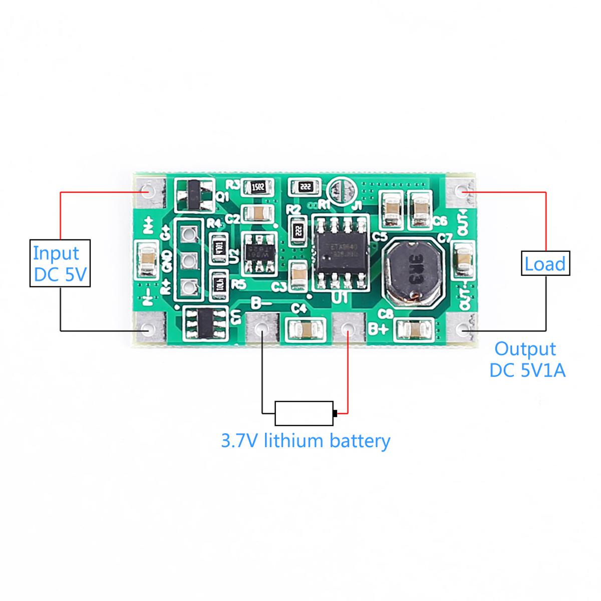 5V 1A UPS Uninterrupted Power Supply Module 18650 Lithium Battery Step Up Reverse Overvoltage Protection Boost Charging Tools