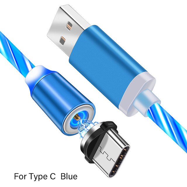 【happy one】LED Fast Charging Magnet USB Cable For mi a3 mi9t Redmi 3s 4a 4X 5 Plus Note 5 Pro 5A Android USB C Charger Cord. 