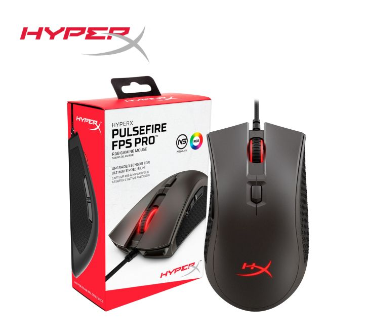 HyperX 4P4F7AA Pulsefire FPS Pro USB Wired RGB Gaming Mouse. 