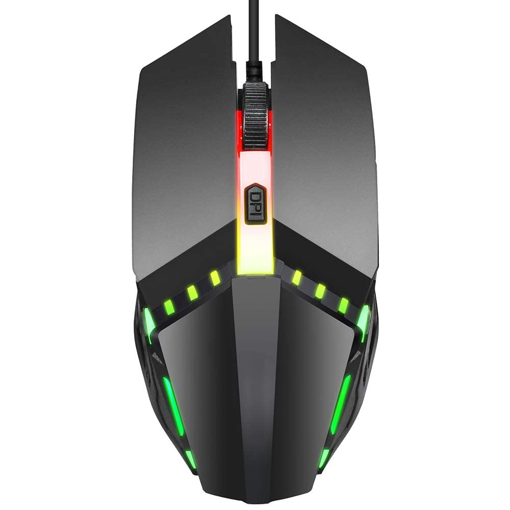 Gaming Mouse USB Wired Professional Gaming Mouse 7 Color Lighting 1600DPI Adjustable Gaming Mouse Mice For Computer