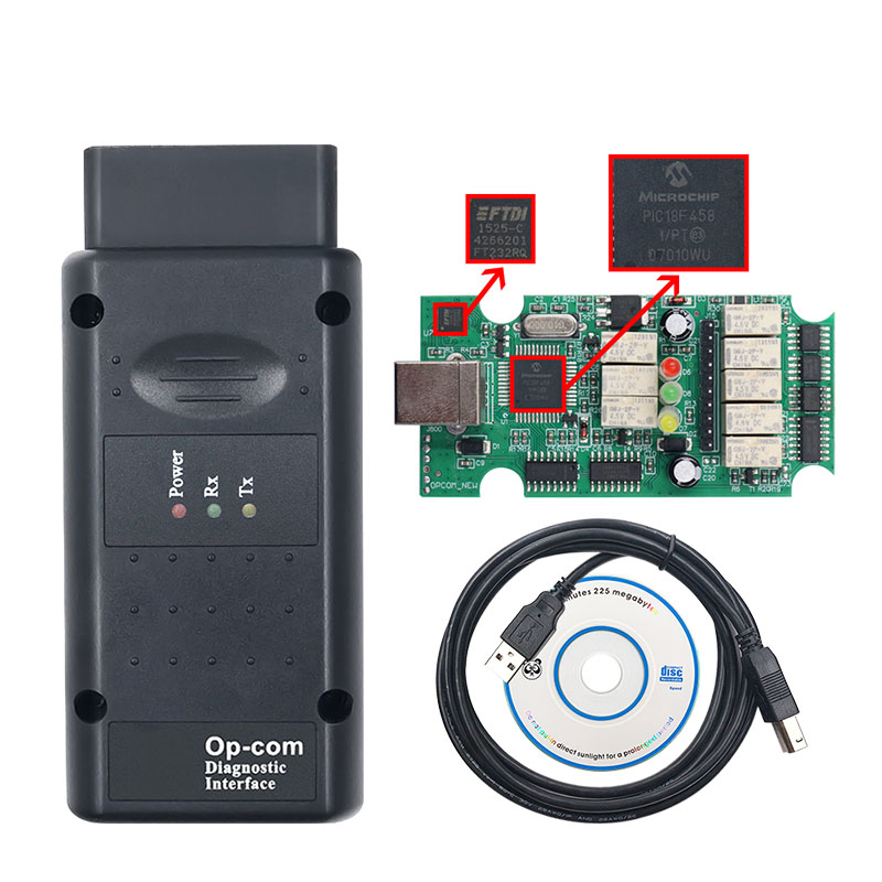 OPCOM V5 Flash Firmware Update Car Diagnostic Cable OPCOM Update PIC18F458 CAN BUS OBD2 Auto Tools. 