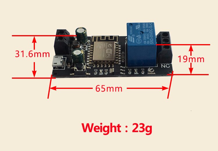 【happy one】Sinilink WIFI mobile remote control relay module smart phone APP ESP-12F XY-WF36V. 