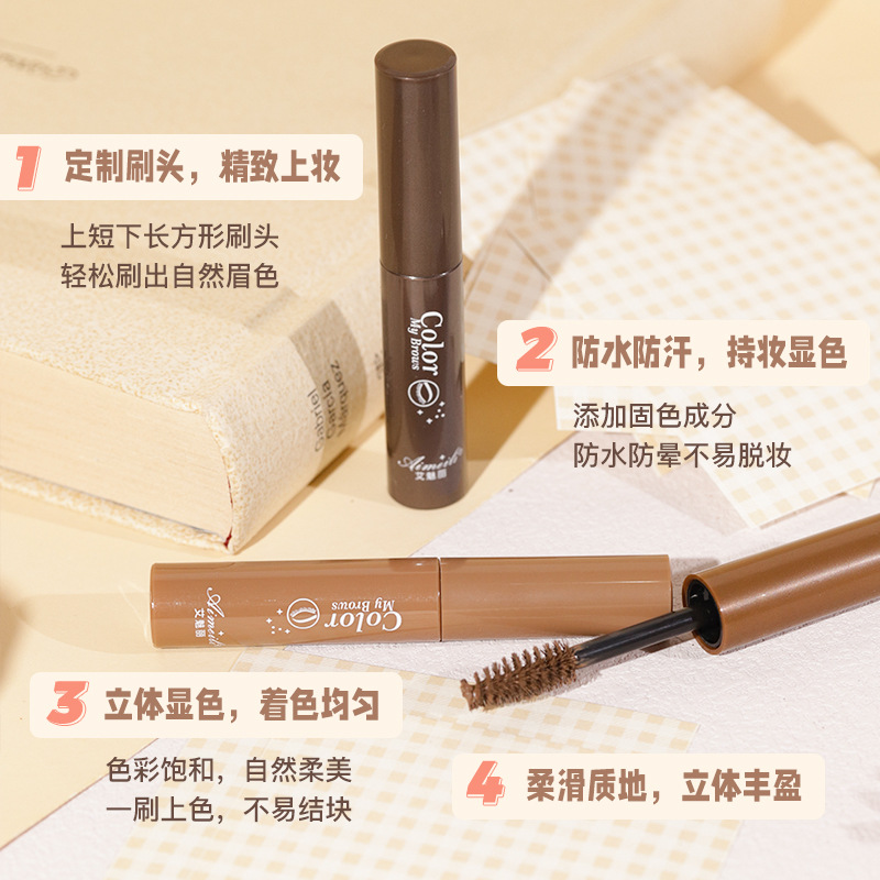 Novo Ai Mei Li Hot Recommendation 163 Sweatproof Eyebrow Cream Styling does not take off makeup and is not easy to fade Aili manufacturers wholesale. 