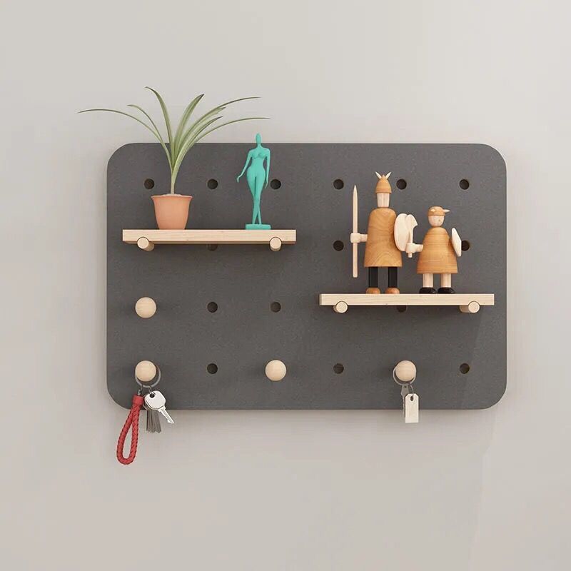 Nordic Wire-Wrap Board Meter Box Decorative Painting Punch-Free Electric Box Cover Storage Rack Solid Wood Shielding Box Decorative Shelf. 